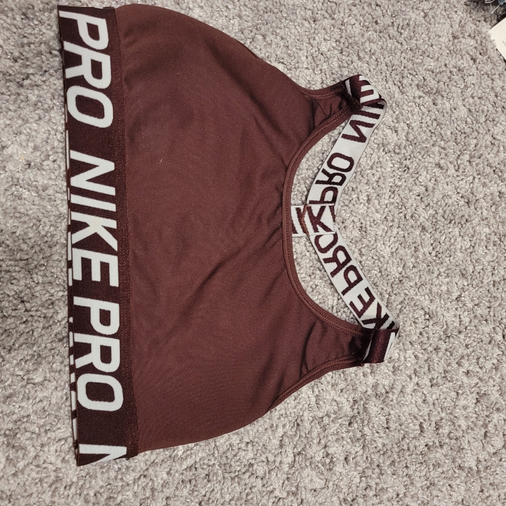 Maroon Nike Sports Bra